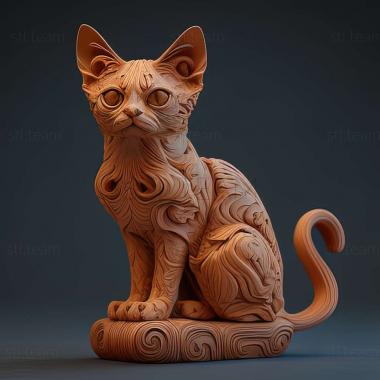 3D модель Кіпрська кішка (STL)